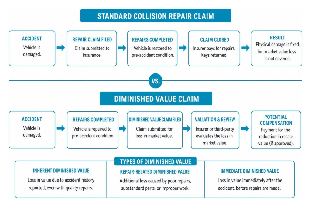 diminished value auto claim